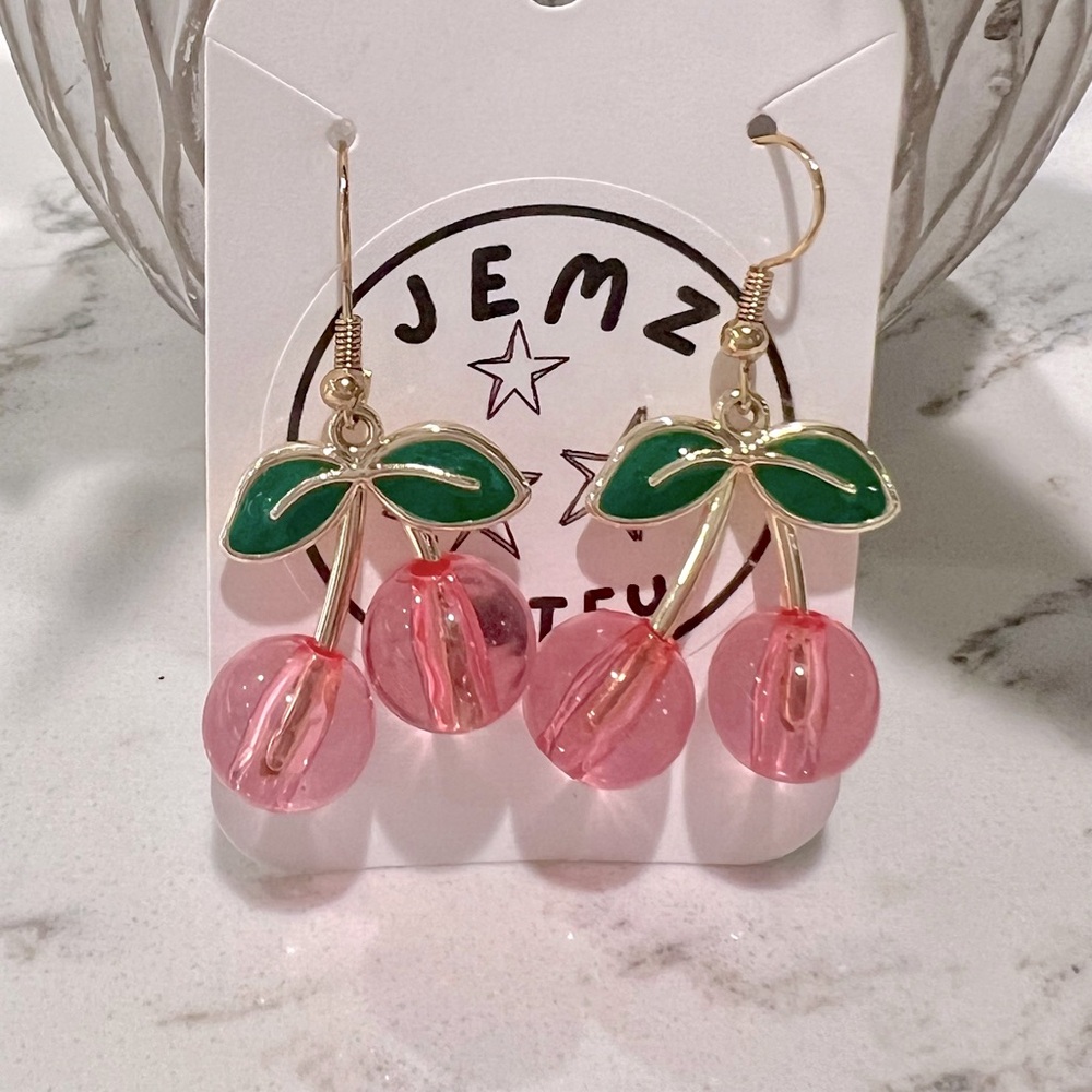 Handmade sweet cherry earrings
